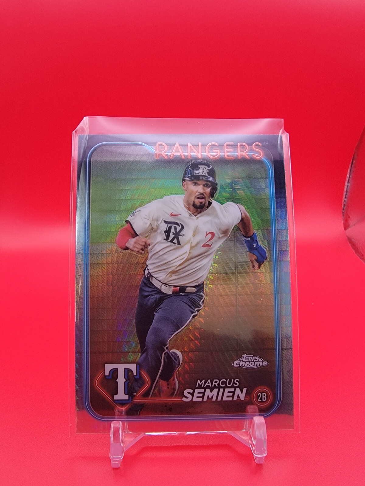BARGAIN BIN: 2024 Topps Chrome Marcus Semien Prism Refractor Rangers