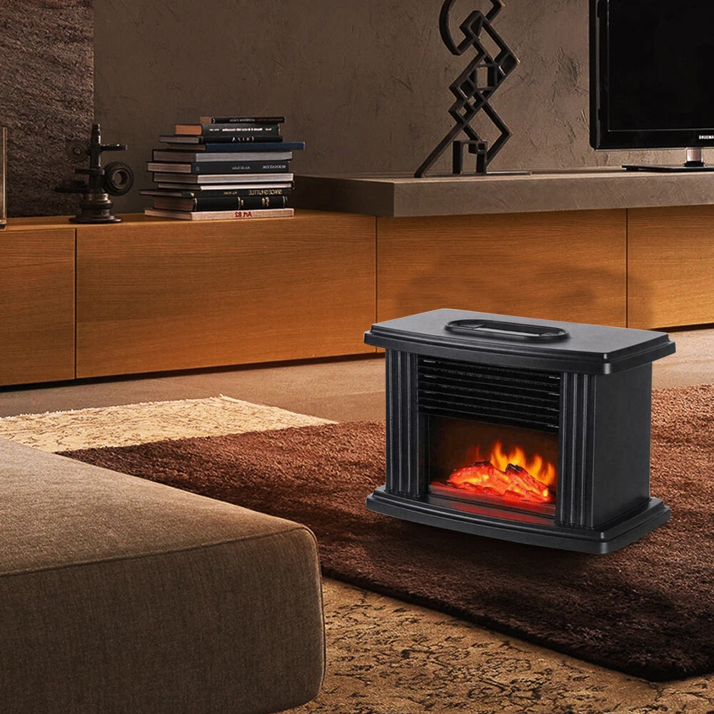 Mini Electric Fireplace Heater, Infrared Fireplace Stove 3D Flame Effect,  Indoor | eBay