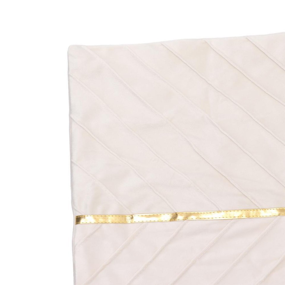 2 Pcs 18x18 Inch Cream White Pillow Covers Velvet Throw Pillow Cover