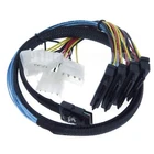 Internal Mini SAS to SAS w/ Molex Power Cable SFF-8087 to 4x SFF-8482 1M