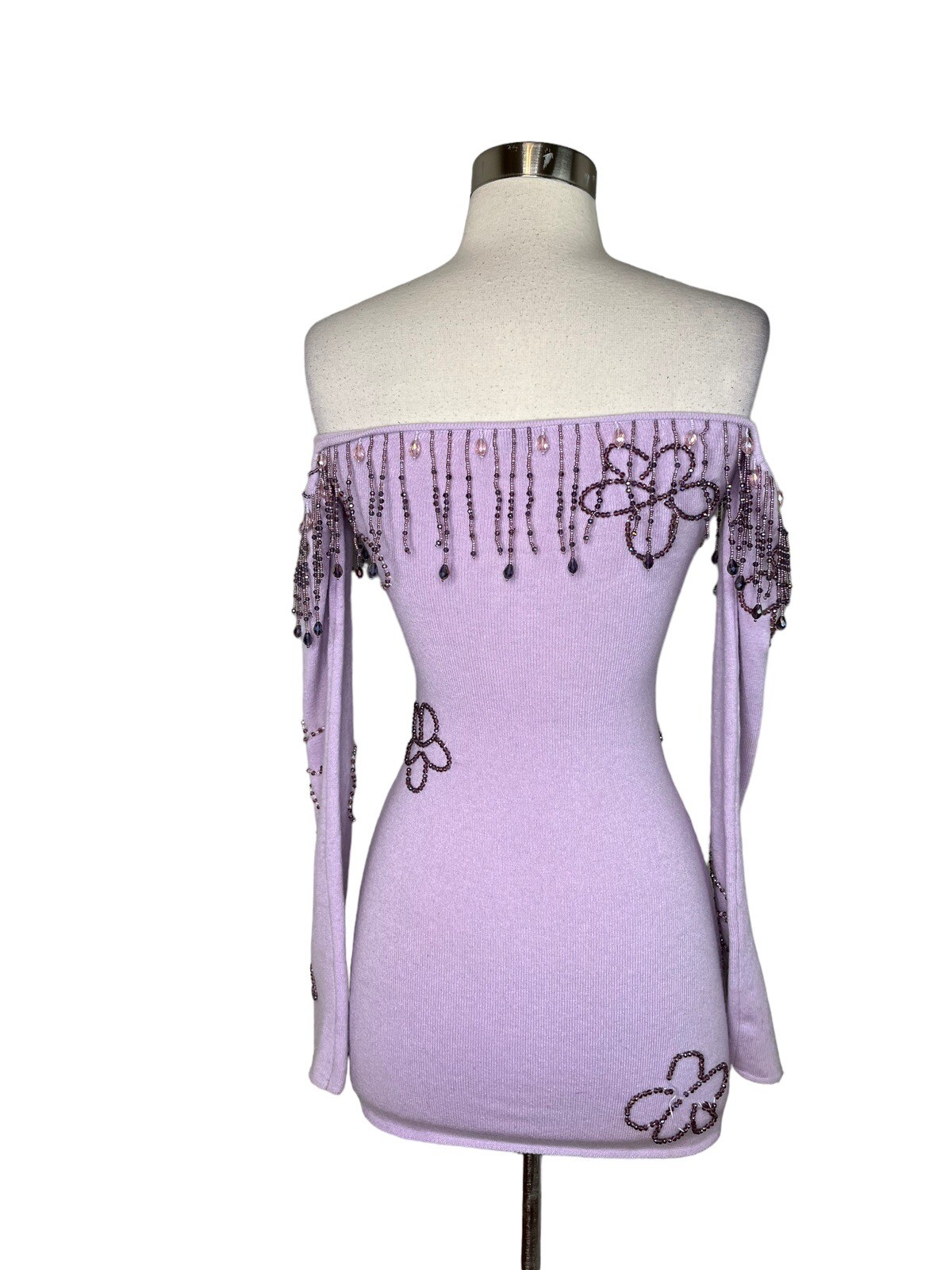 Danielle Guizio Mini Dress Daphne Beaded in Lavender … Gem