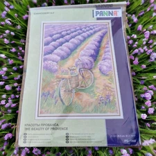 The Beauty Of Provence Lavender Fields Panna Cross Stitch Embroidery Kit 8x11
