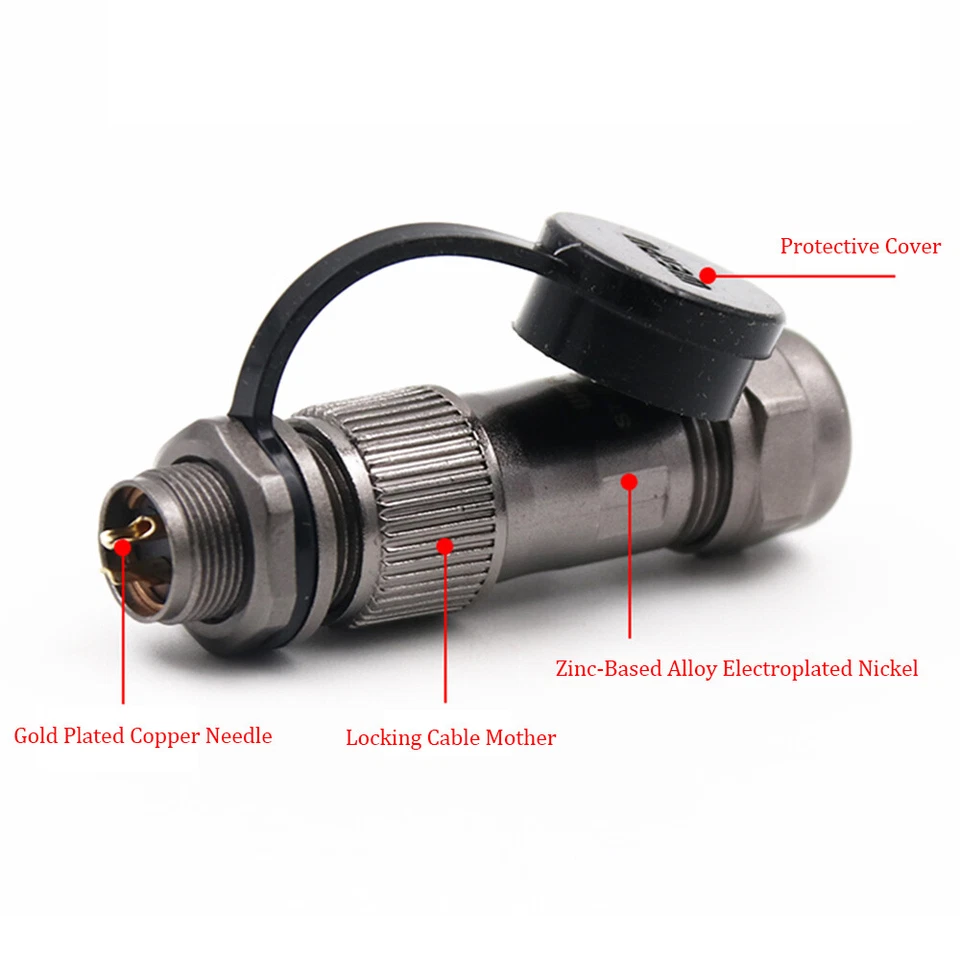WEIPU ST12 Waterproof Aviation Cable Connector 2Pin~9Pin Male/Female Plug Socket - Image 3 of 4