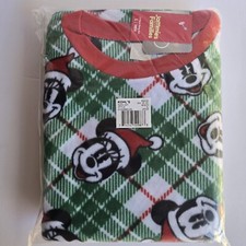 Mickey  Minnie Mouse Men's Christmas Pajama Set Top and Bottoms Size L