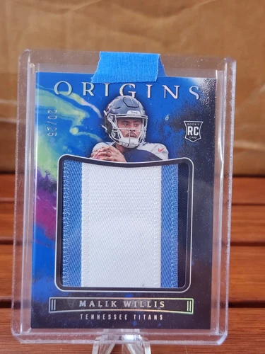 2022 Panini Origins Malik Willis - SSP Tri-Color Jumbo Patch #'d/25 RC - Titans