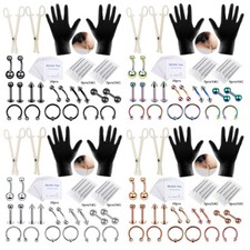 42pcs Body Piercing Tool Kit ofessional Piercing Needles for Ear Nose Belly Lip