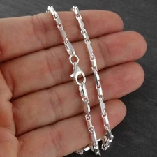 2.6mm Heshe Chain Necklace - 925 Sterling Silver - Italian 0100 gauge