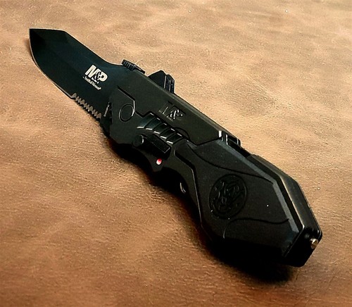Smith & Wesson M&P Spring Assisted Opening Tactical Folding Pocket Knife SWMP4LS - Picture 6 of 8