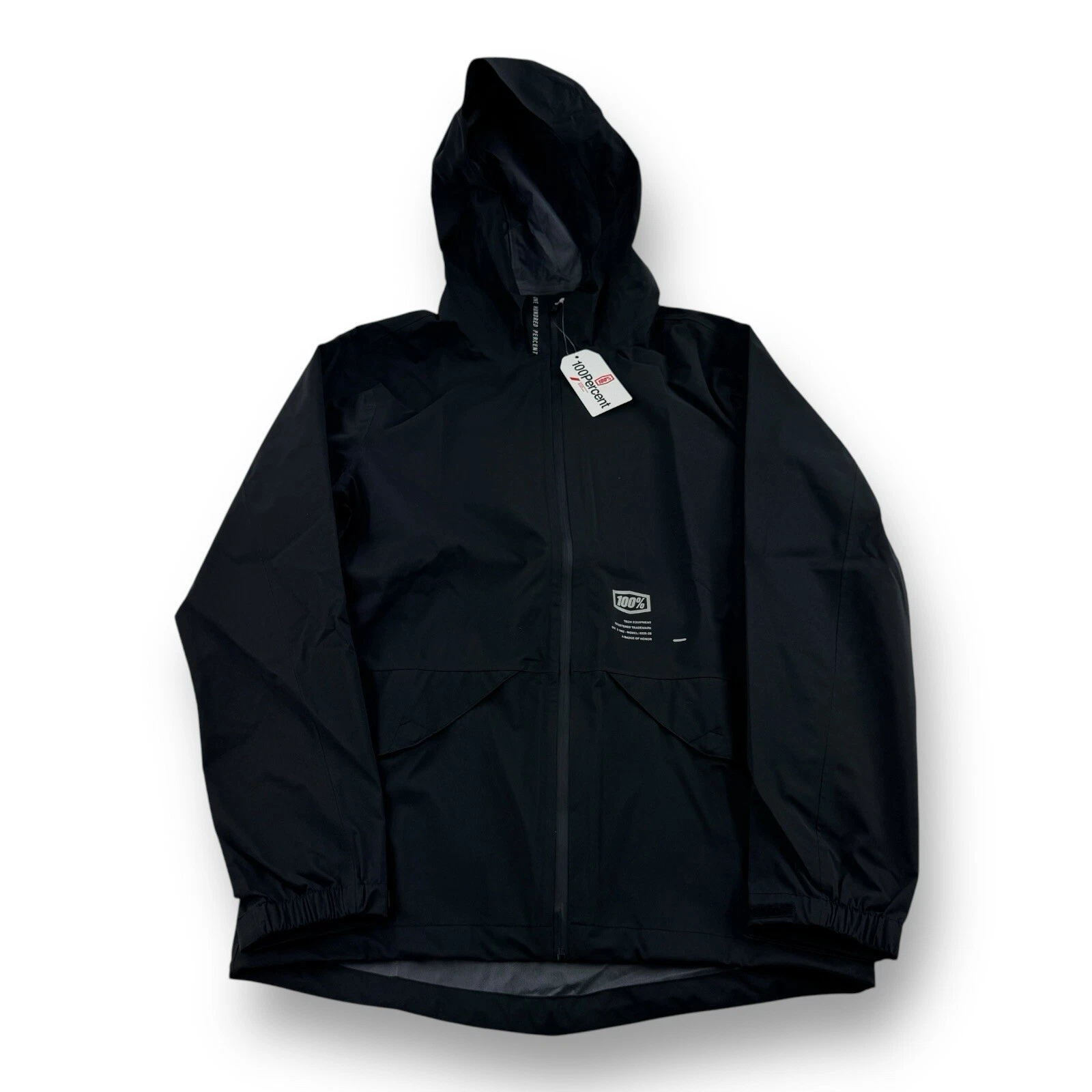 100% Hydromatic Parka Lightweight Waterproof Hooded Jacket Black Men's Small NWT