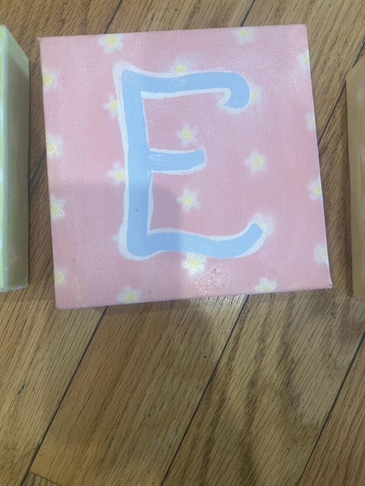 Nursery Letters Blocks Room Decor Alex’s Pottery Barn Kids Baby - Image 4 of 4