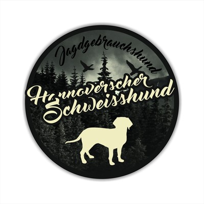 A_JGH Auto Aufkleber HANNOVERSCHER SCHWEISSHUND Jagdhund Hund Hunde SIVIWONDER