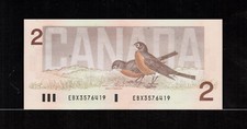 Canada $2 1986 Thiessen/Crow Replacement EBX Gem UNC