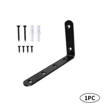 1/2/4PCS Metal Corner Braces Brackets Right Angle L-Shape Brace Bracket Black