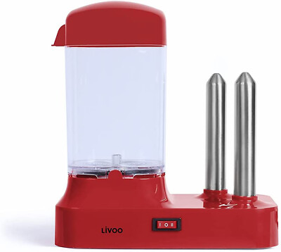 Hot Dog Maker Livoo DOC238RC Rot 340 Watt Würstchen Bockwurst-Wärmer Hotdogs 