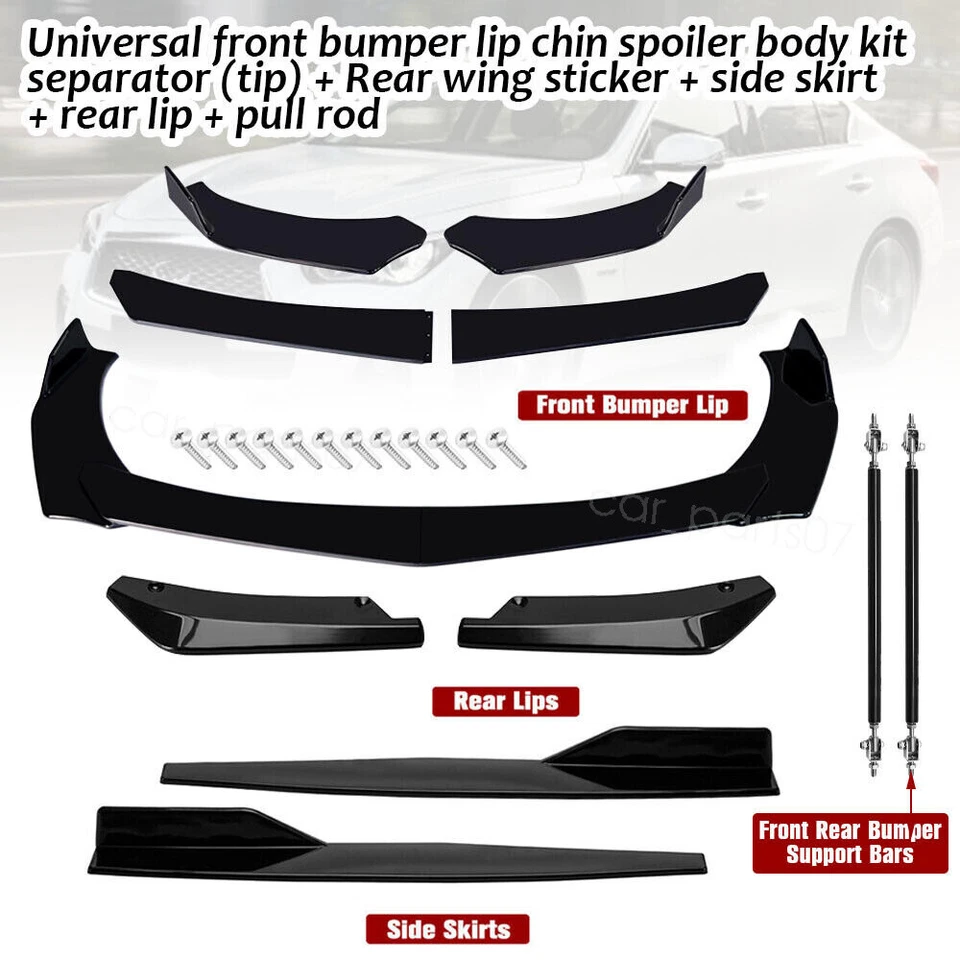 For W212 Mercedes Benz E Class E350 E550 Front Bumper Lip Spoiler Side Skirt — 第 2/4 张图片