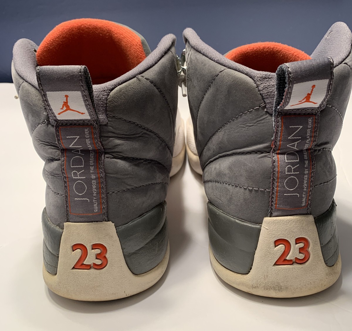2012 Nike Air Jordan 12 Retro Cool Grey Orange Size‎ 14 130690-012 Jordan 12 Retro  main image 2