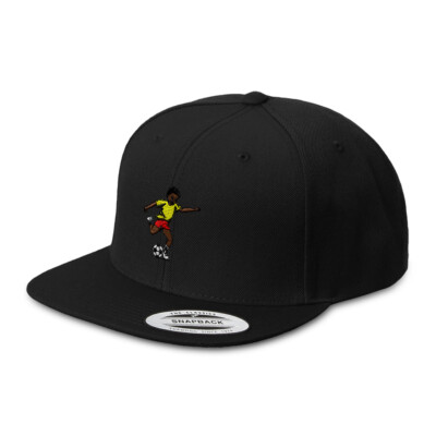 Flat Bill Trucker Hat Soccer Boy Style B Snapback Baseball Cap for Men and Women