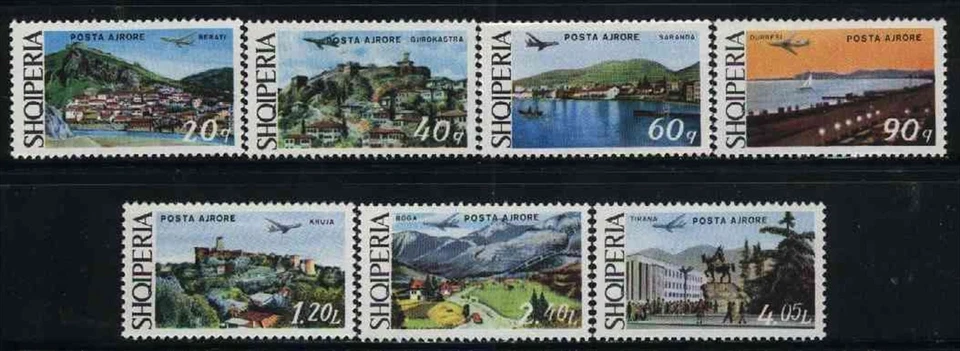 Albania 1962 Airmail, Mi-26 Biplane over Tirana