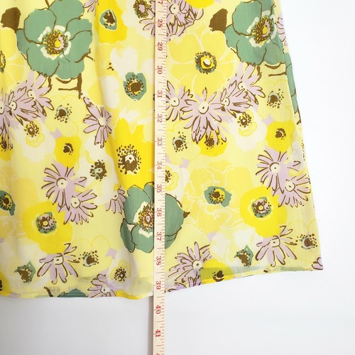 Ann Taylor Factory Women's V Neck Yellow Swing Dress Size XL - Picture 13 of 14