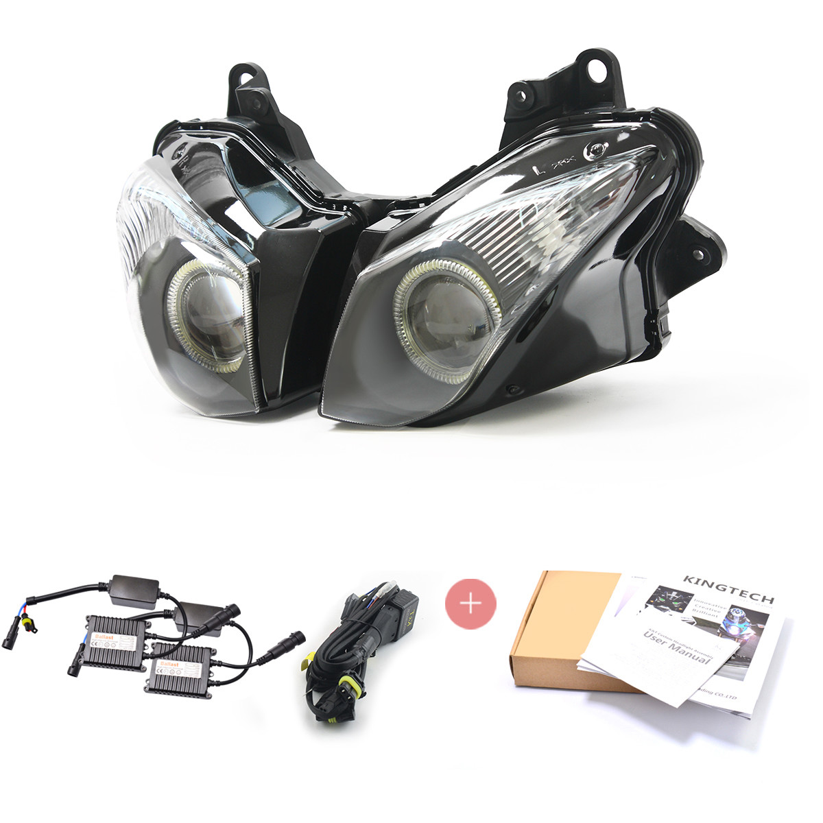KT LED Headlight Assembly for Kawasaki Ninja ZX10R 08-10