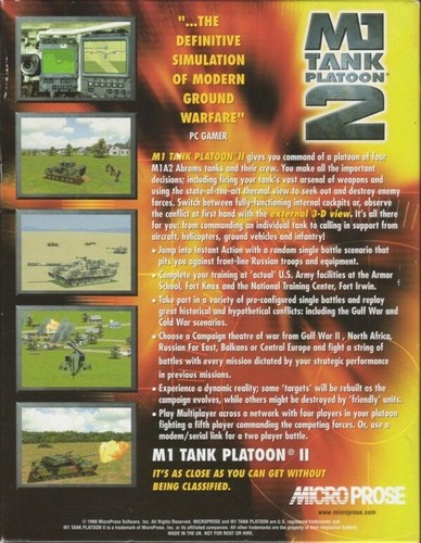 M1 Tank Platoon II 2 PC Game MicroProse 1998 Windows 10 11 - Picture 2 of 2