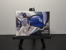 2022 Topps RANDY AROZARENA COMMEMORATIVE BATTING HELMET RELIC Tampa Bay Rays