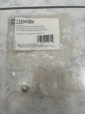 Brushed Nickel Handle Cap & Screws 114343BN Moen