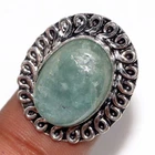 925 Silver Plated Aquamarine Ring US 6 Elegant Gift Limited Stock Deal GW