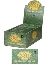 JOB Organic Hemp Rolling Papers Set - 24 Booklets, Ultra-Thin, Natural