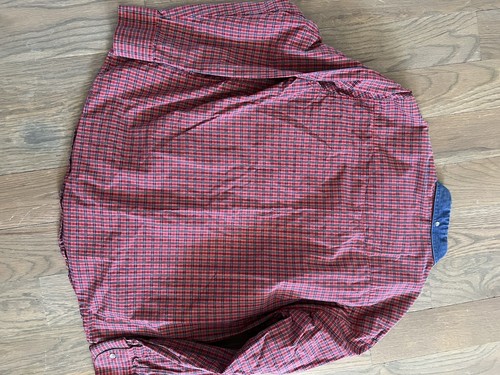 Professional Bull Riders Shirt Mens Large Red Plaid Button Up PBR ...