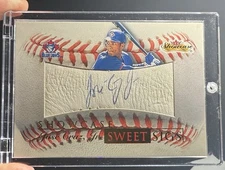 2000 Fleer Showcase Sweet Sigs Jose Cruz Jr Game Used Baseball Auto 💎