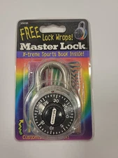 Master Lock 1530D Locker School Combination Padlock Black With Lock Wraps