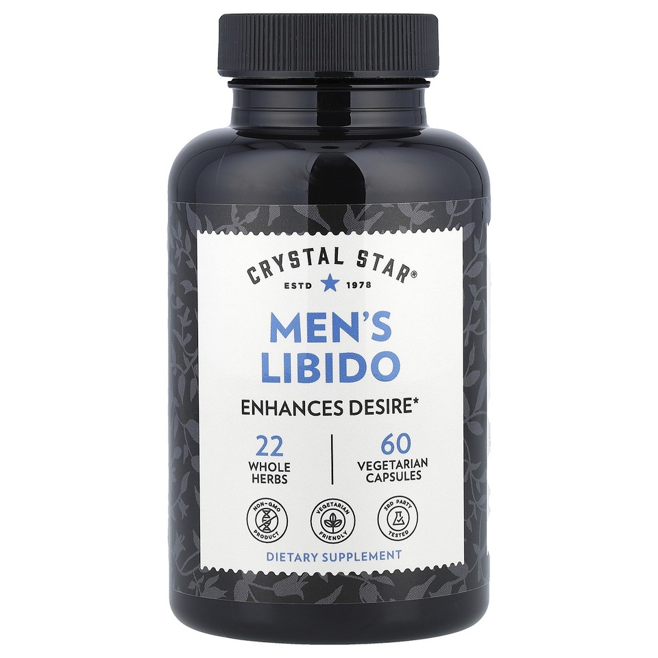 Crystal Star Men s Healthy Libido 60 Veggie Caps Gluten-Free, GMP Quality