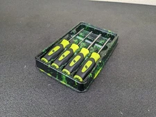 #bl885 Snap-on Mini Screwdriver Set SGDX40BHV Hi-Viz YELLOW SOFT HANDLES