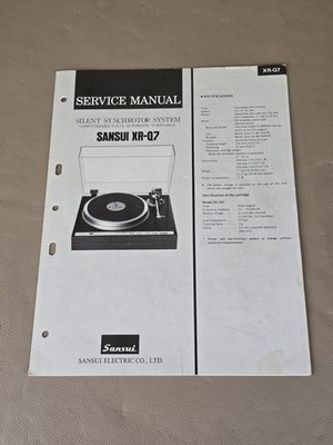 Sansui Silent Synchrotor System XR-Q7 Service Manual D-5865