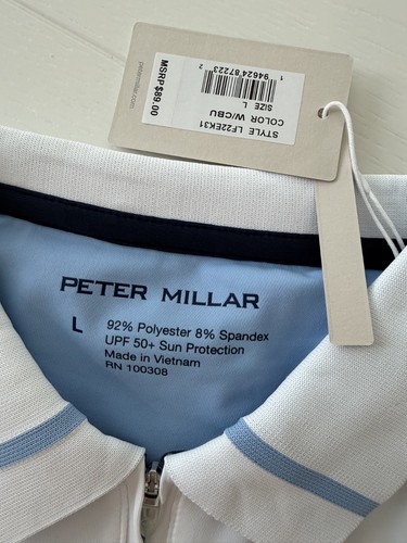 WOMENS NWT PETER MILLAR WHITE GOLF POLO / LARGE - Picture 2 of 3