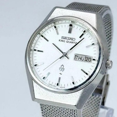 SEIKO KING QUARTZ King Quartz 0853 8025 Wristwatch Men s 1976 White Dial 3 Hands