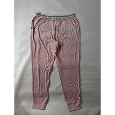 Juicy Couture Pink Velour Jogger Pants Rhinestone Logo Lounge Wear Size L