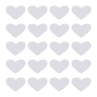 20 StüCk Herz-AufnäHer Zum AufbüGeln,Bestickte Applikationen Zum AufnäHen,Weiß