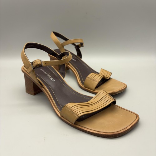 Banana Republic Sandals Womens Size 7 Brown Leather Slingback Vero Cuoio Italy
