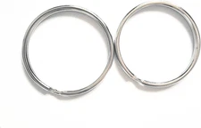 50 Pcs 38Mm 1.5" round Edged Split Key Chain Ring Connector Keychain Keyring,Sil