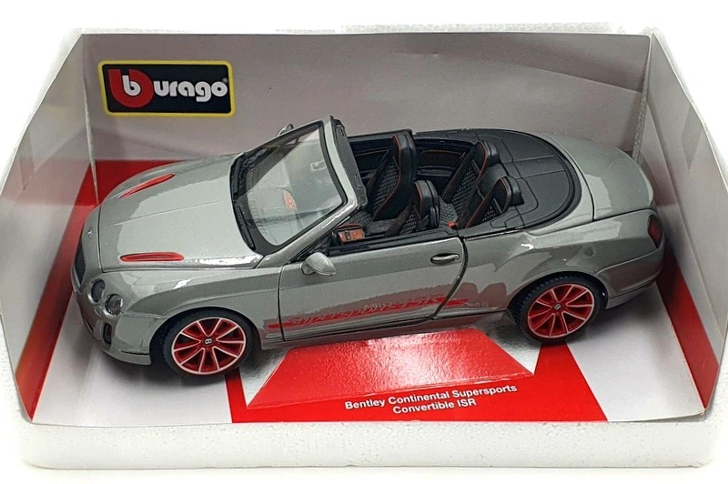 Burago 1/18 Scale Diecast 18-11035 - Bentley Continental Supersports Grey - Image 4 of 4