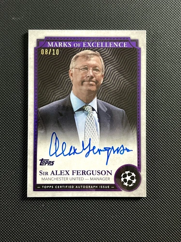Topps Chrome 24-25 UEFA Sir Alex Ferguson Marks Of Excellence Auto PURPLE /10