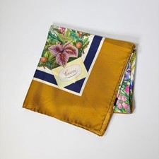 Gucci Flora Silk Large Scarf Made In Italy No Tag From Japan