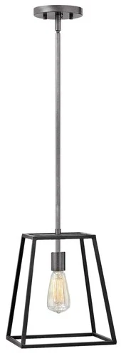 Hinkley Lighting 3351 Fulton 1 Light 10"W Mini Pendant - Aged Zinc - Picture 2 of 6