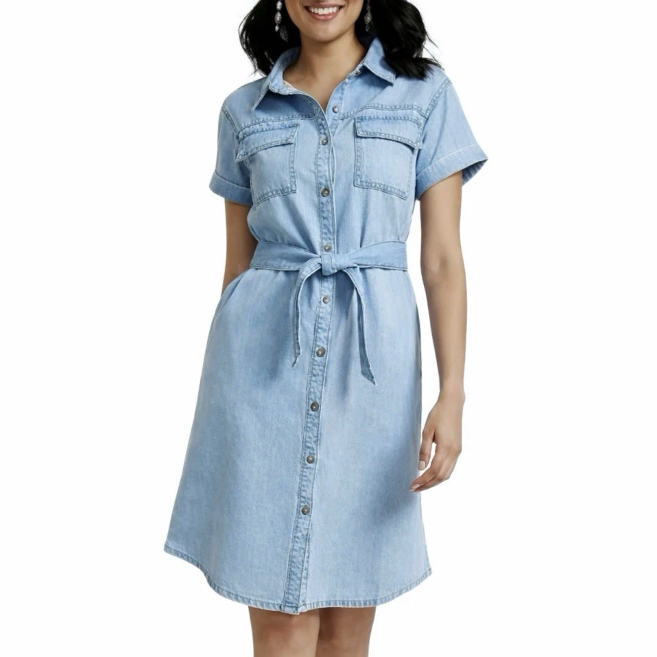 sachin and babi light blue dress Maurices Floral Tie Waist Dress Women's Large main image 0