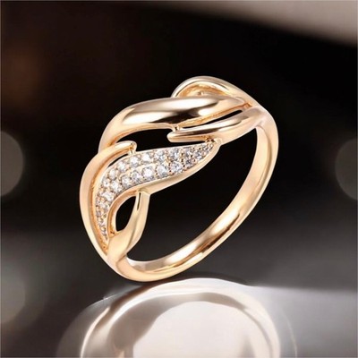 ms  modischer Ring 585 RG Rosegold 14k  Zirkonia RG-2479