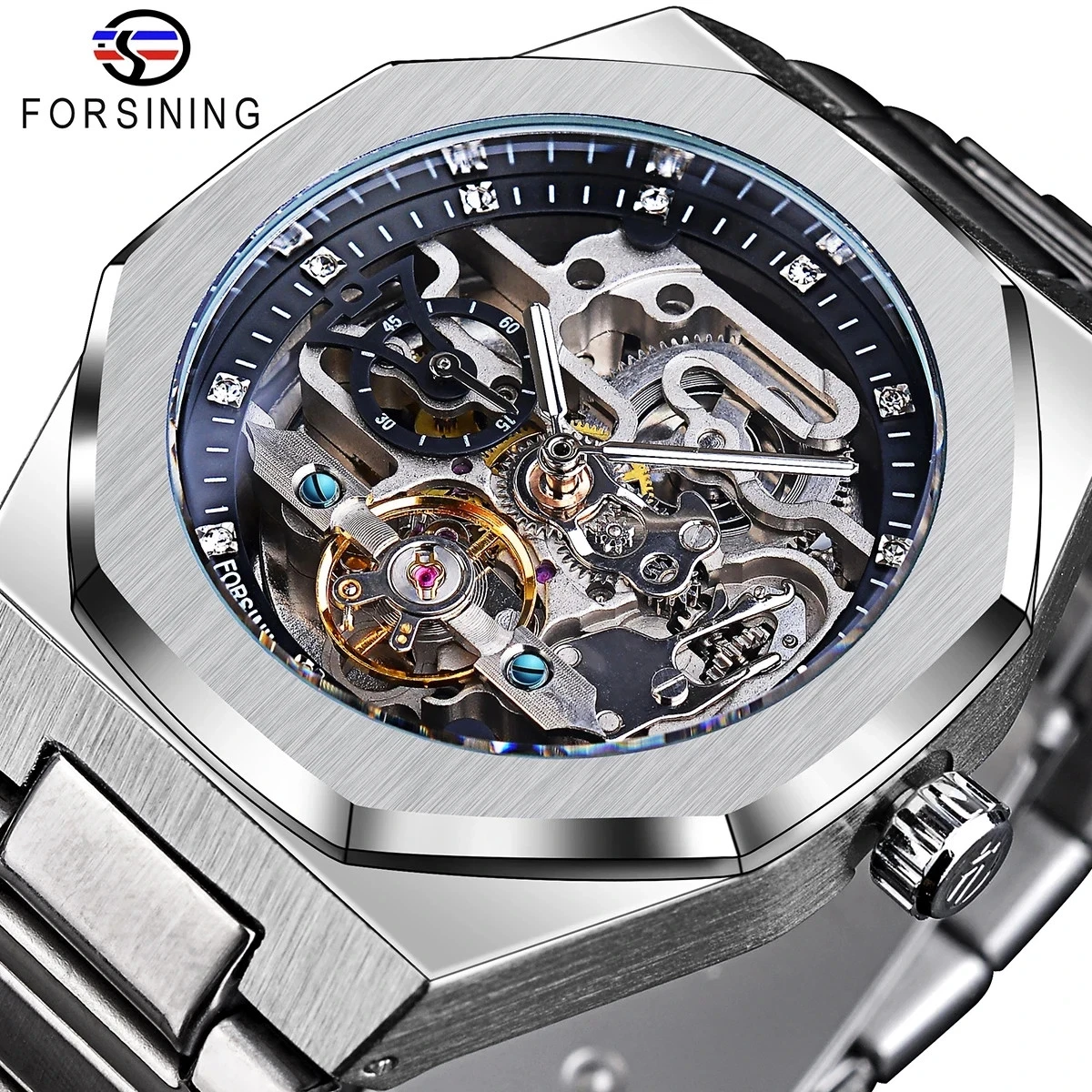 Forsining Top Luxury orologio da uomo