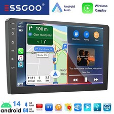 9" Car Stereo Android 14 Carplay Head Unit 2 DIN GPS NAV Radio 4G 64G Bluetooth