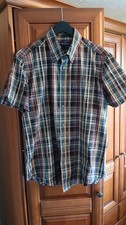 Image of Ben Sherman Men's Checked Shirt Cotton, Short Sleeve, Collared, Size M